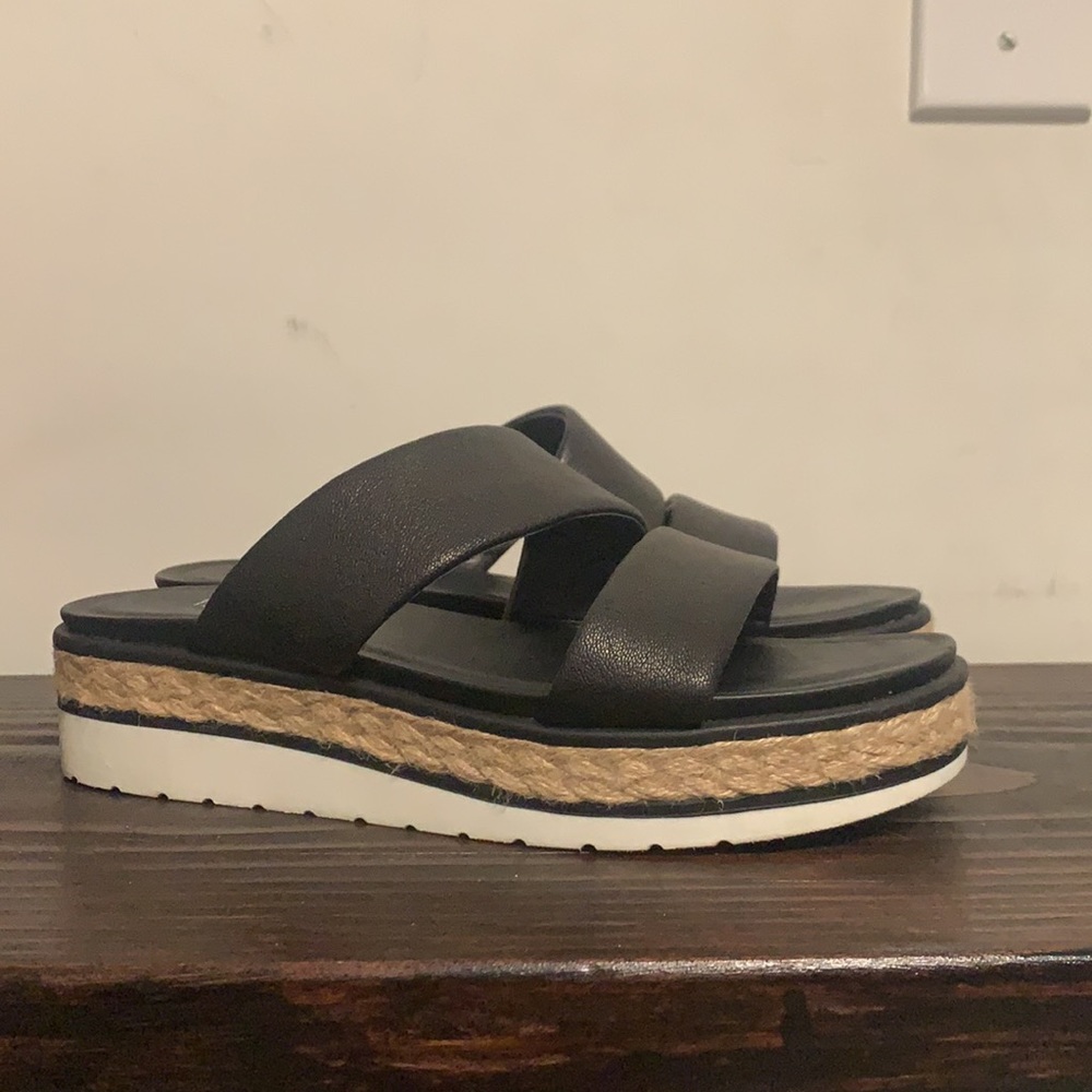 Franco Sarto Black Platform Wedges